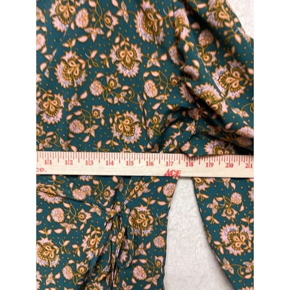 NEW! Topshop Willmor Floral Print Maternity Wrap Dress Green Women's Size 10 - Picture 8 of 11